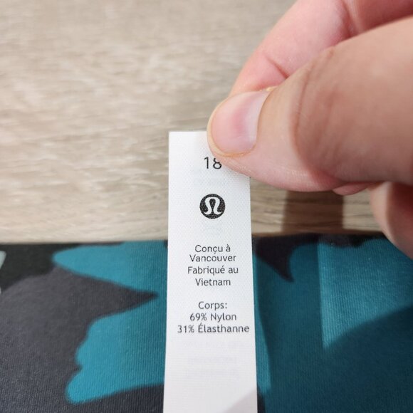 Lululemon Wunder Under High Rise Tight Heritage 365 Camo Tidewater Teal Women 18 - Picture 11 of 12